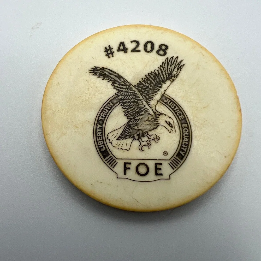 Fraternal Order of Eagles Coin 4208 Acrylic Hudson‎ Florida